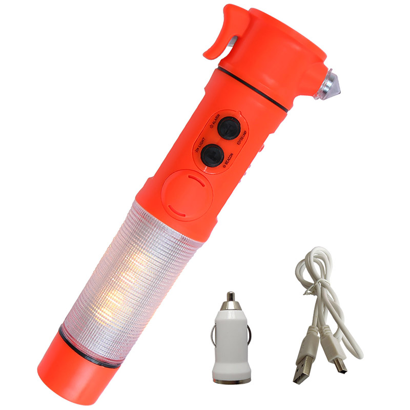 rechargeable multifunctional emergency acousto-optic alarm hammer TL023C-F