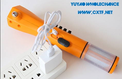 Rechargeable Multifunctional Acousto-optic Alarm Self Rescue Flashlight TL119CF AC charge