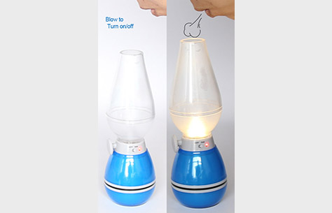 rechargeable classic kerosene lamp style blow LED night light 8108 blow control