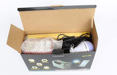 LED Solar Rechargeable System Light 8017 box