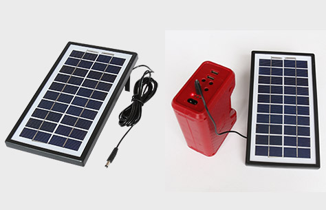 LED Solar Rechargeable System Light 8017 charged by solar