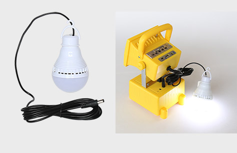 LED Mini 太阳能FM收音机系统灯9827点亮LED球泡灯