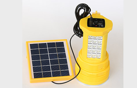 3W LED Solar Rechargeable System Search Flashlight charged by solar